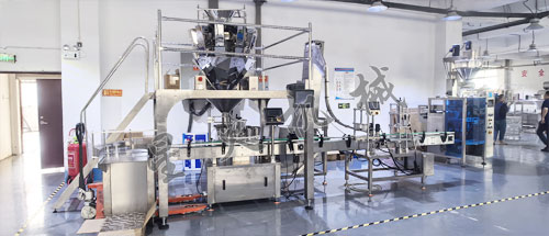 三色糙米罐装颗粒包装机生产线展示